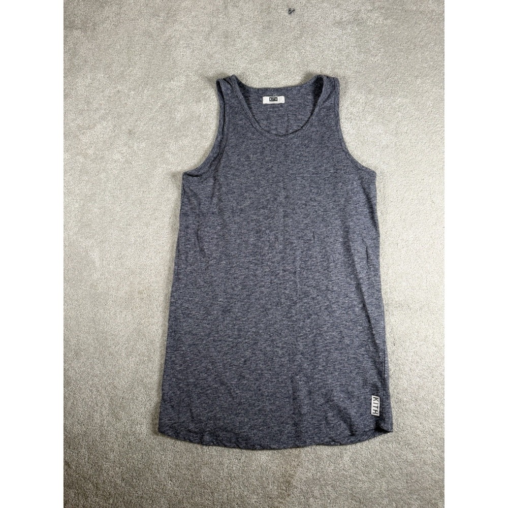 Kith Shirt Mens M Heather Blue Tank Top Sleeveless T-Shirt Muscle Beach Gym
